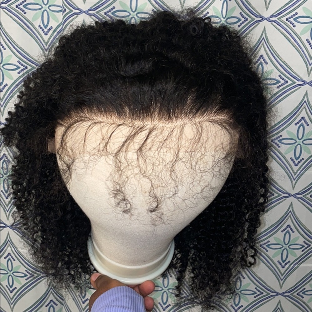 AFRO CURLY UNDETECTABLE INVISIBLE LACE GLUELESS FRONTAL LACE WIG | REAL HD LACE